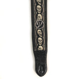 Guitar Strap - Vegan Padded Black Metal Skull by Vtar