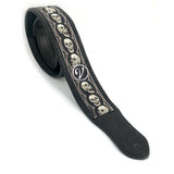 Guitar Strap - Vegan Padded Black Metal Skull by Vtar