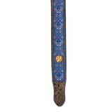 Retro Luxury Vegan Vtar Jacquard Guitar Bass Strap - Blues Power