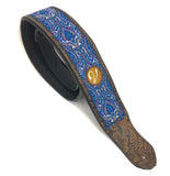 Retro Luxury Vegan Vtar Jacquard Guitar Bass Strap - Blues Power