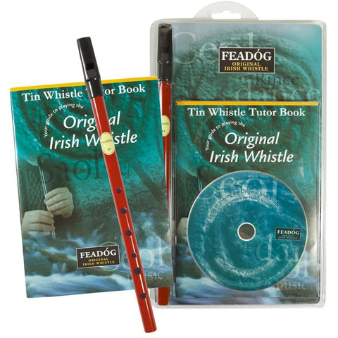 Tin Whistle Feadog Red D Whistle – TRIPLE PACK