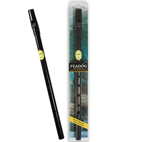 Feadog Brass D Whistle Pack - Black