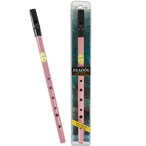 Feadog Brass D Whistle Pack - Pink