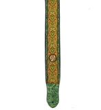 Retro Luxury Vegan Vtar Jacquard Guitar Bass Strap - Green River