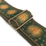 The Green Sun King Guitar Strap