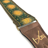 The Green Sun King Guitar Strap