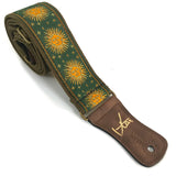 The Green Sun King Guitar Strap