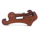 Foldable Wooden Guitar Stand by Dannan in Brown