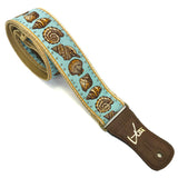 Guitar Strap - Vegan Turquoise Sea Shell by Vtar