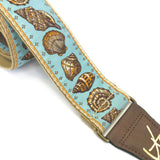 Guitar Strap - Vegan Turquoise Sea Shell by Vtar