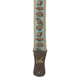 Guitar Strap - Vegan Turquoise Sea Shell by Vtar