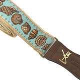 Guitar Strap - Vegan Turquoise Sea Shell by Vtar