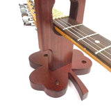 Brown Wooden Guitar Wall Hanger - Unique Shamrock Design