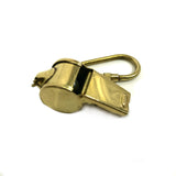 The Ventiano Brass Keychain Referee Whistle with Brass Carabiner Clip