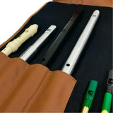 Dannan Brown Vegan Flute / Tin Whistle  / Recorder Roll Bag / Case Pouch for the 12 Whistles