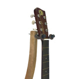 Dannan Wooden Upright Flower Base Guitar Stand - Light Walnut