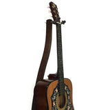 Dannan Wooden Upright Flower Base Guitar Stand - Dark Walnut