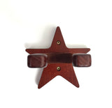 Brown Wooden Guitar Wall Hanger - Unique Star Design