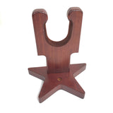 Brown Wooden Guitar Wall Hanger - Unique Star Design