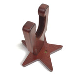 Brown Wooden Guitar Wall Hanger - Unique Star Design