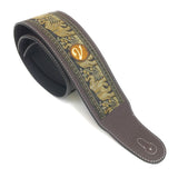 Classic Collection Kashmir Guitar Strap byVtar, Made with Vegan Leather Elephant Design