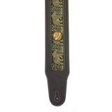 Classic Collection Kashmir Guitar Strap byVtar, Made with Vegan Leather Elephant Design