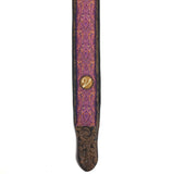Retro Luxury Vegan Vtar Jacquard Guitar Bass Strap - Purple Rain
