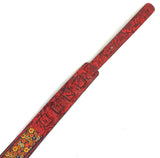 Handmade Padded Flower Power Vegan Vtar Psychedelic Guitar Acoustic Strap - Red Floral