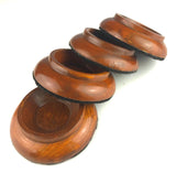 Wooden Grand Piano Castor / Caster Cups, Furniture Pads 3 1/2" (Set of 4)