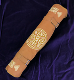 Dannan Brown Vegan Flute / Tin Whistle / Recorder Roll Bag / Case designed for 13 Whistles